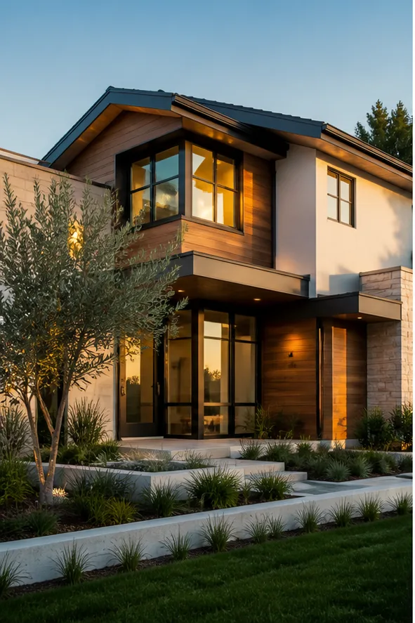 Refined Ashford Hills home exterior